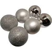 Kerst kerstballen set zilver