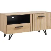 En.casa Tv-meubel Noppen 100x38x49 cm eikenkleurig en zwart []