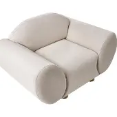 Beliani RINGEL - Fauteuil - Lichtbeige - Polyester