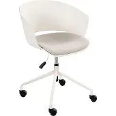 Beliani GLEEFUL - Bureaustoel - Gebroken wit - Polyester
