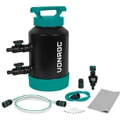 Vonroc Waterontharder - draagbare ontkalker – onthardt 1000 Liter per regeneratie - Incl. Watermeter, teststrips voor waterhardheid, slangen & koppelingen