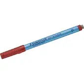 Staedtler Foliemarkeringen Lumocolor corrigeerbaar 305, lijndikte F, droog afneembaar, 10 st., rood