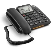 Gigaset DL380, Analoog telefoon, Telefoon met kabel, Luidsprekerfunctie, 99 tonen, Nummerherkenning, Zwart