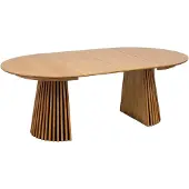House Nordic Osaka eetkamertafel met 2 extra plaat Ø120x120-160-200cm eik fineer.