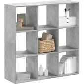 vidaXL Boekenkast 102x32x102 cm bewerkt hout betongrijs
