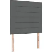 vidaXL LED Hoofdbord met LED-stripverlichting Donkergrijs 100 cm Stof