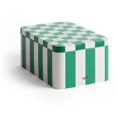 HAY Voorraadbus Tin Container Small Green And Off-White