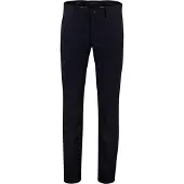 Alberto Broek effen donkerblauw slim fit katoen effen