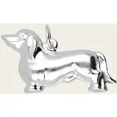 MOOYE ® - Collectie Zilveren Teckel groot hol kettinghanger