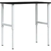 vidaXL Werkbank 100x60x(71,5-98) cm eikenhout donkerbruin
