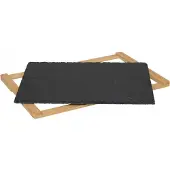 Secret De Gourmet Rio Bamboe/Leisteen Serveerschaal 45x30 cm