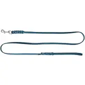 Dingo Leren Hondenriem Natuurlijk Leer Donkerblauw 1.2x180cm