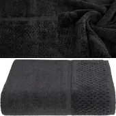 Eurofirany Luxe Katoenen Badhanddoek 70x140 cm - Zwart, 550 g/m²