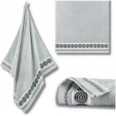 Zwoltex Rondo 2 Handdoek 30x50cm - Zacht Egyptisch Katoen - Lichtgrijs