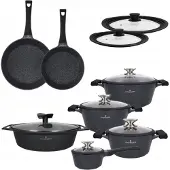 Zwieger Black Stone Pannenset met 14 Delen: Pannen, Potten & Koekenpan