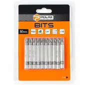 Polax 10x PZ2 Bitjes 50mm 1/4" CRV 6150 Staal