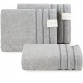 Eurofirany Jasper Handdoek Donker Zilver 50x90 cm - Zacht & Sneldrogend