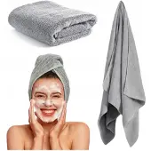 Faro Otto Katoenen Handdoek Sneldrogend Absorberend 50x100cm Staalgrijs 400 g/m²