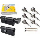 Yale Cilinderslot Set 45/50+45G/50 Zwart met 6 sleutels