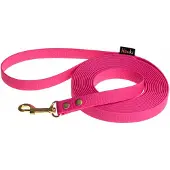 HAUKI Roze Hondentrainingslijn 5m PVC Met Gouden Accenten - Hexa Patroon