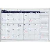 Franken Frankenkalender X-tra!Line VO-7, maand- of 7-dagenoverzicht, magnetisch, opbergbakje, B 900 x H 600 mm, staal & aluminium, wit