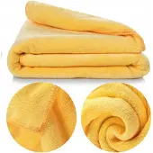 Eurofirany Sneldrogende Microvezel Handdoek Amy 30x30 cm Geel 380 g/m²
