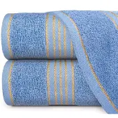 Darymex Tiwano Katoenen Handdoek 50x90cm Blauw/Goud 500 g/m²