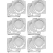 Lubiana Celebration porseleinen dessertrand 19 cm - Set van 12