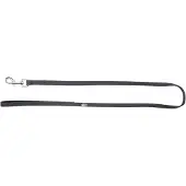 Dingo Zachte Leren Hondenhalsband 0,8x120cm Zwart