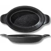 Wilmax Ovale Porseleinen Ovenschaal Zwart 28x16cm 500ml
