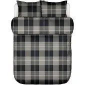Marc O'Polo Dekbedovertrek Alvar New Black Flanel-240 x 200 / 220 cm | Lits-Jumeaux