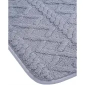 FLOOR Zachte Boho Badkamermat 60x90 cm Antislip Grijs
