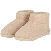 Apollo Dames pantoffels teddy wit