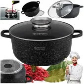 Edenberg Grote Pot Antiaanbaklaag 40cm 18,5L met Aromaknop Deksel