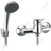 Ferro Smile Wanddouchekraan Chroom BSM77 - Compleet met doucheslang en handdouche