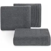 Eurofirany LARI Badhanddoek 30x50cm Staalgrijs 500g/m² met Borduursel