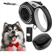 DOGNESS Automatische Hondensnoer 5m (L) met Poepzakhouder tot 36kg