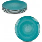 Lubiana Boss 6x Porseleinen Dinerborden 27 cm - Zeegroen