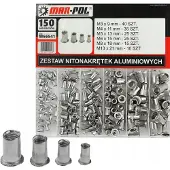 Mar-pol Aluminium Klinknagel Set 150 Delen met Koffer M66541
