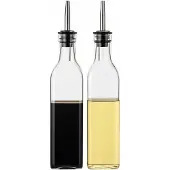 Smukee 2x Glazen Olie- & Azijnflessen 500ml met Doseerset