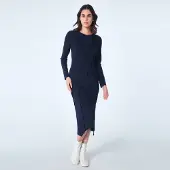 S&J Weekends Jurk met asymmetrische structuurlijnen