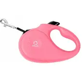 Collar Riem voor honden met reflecterende band (5m, tot 25kg) roze