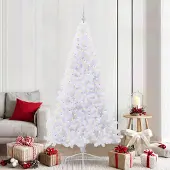 vidaXL Kunstkerstboom met 300 LED Wit 210 cm PVC en Staal
