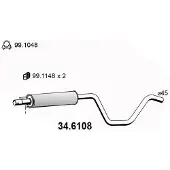 ASSO 34.6108 Uitlaat middendemper