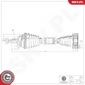 ESEN SKV 40SKV283 Aandrijfas