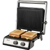 Media Evolution COOK‑IT XL Contactgrill - 180 °C - 2000 W - Uitneembare Platen - Timer & Temperatuur Instelbaar - Vetopvang & Cool-Touch Handgreep