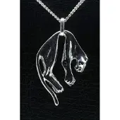 MOOYE ® - Collectie Zilveren Panter ketting hanger - groot