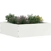 vidaXL Gazonrand 40 x 40 x 13 cm Staal Wit