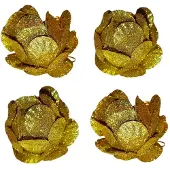 Kerst kerstballen set Goude glitter roos