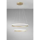 LUCE Design Hanglamp Axis, messing / goud, Woon-/ Eetkamer, metaal, Modern